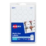 AVE-5408-ETIQUETA REMOVIBLE CIRCULAR BLANCA 1.9 CM DIAMETRO
