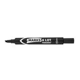 AVE-8888-MARCADOR GRANDE PUNTA CINCEL NEGRO 12 PIEZAS