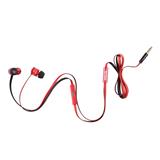 STE-AUD-345-AUDIFONOS ALAMBRICOS DE 3.5 MM STEREN AUD-345 COLOR NEGRO CON ROJO