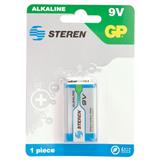 STE-PIL-BAT9V-PILA ALCALINA STEREN 9V DE 9 VOLTS 1 PIEZA