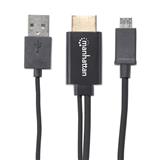 IC-CO-151498-CABLE MANHATTAN 151498 MICRO USB A HDMI CON USB-A NEGRO 0.76 METROS