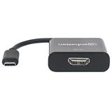 IC-CO-151788-CONVERTIDOR DE MEDIOS MANHATTAN 151788 USB-C A HDMI NEGRO