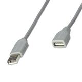 IC-CO-165211-CABLE MANHATTAN 165211 EXTENSION USB 1.8 METROS GRIS MACHO A HEMBRA