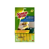 3M-GUANTE-MMD-GUANTES DE LATEX SCOTCH-BRITE DEL NUMERO 7 - 7 1/2 USO MULTIUSOS COLOR AMARILLO 1 PZA