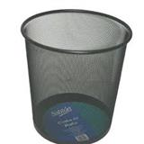SAB-CEST-0552-CESTO DE BASURA REDONDO DE MALLA SABLON COLOR NEGRO TAMAÑO 27.5 X 28 CM PARA 12.5 L
