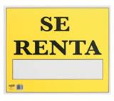 SAB-SEN-SEREN-LETRERO PLÁSTICO SABLÓN SE RENTA AMARILLO