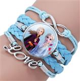 JUG-DIS-ELAN-Disney Pulsera de princesa Elsa y Ana AZUL