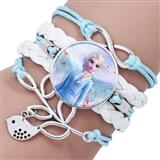 JUG-DIS-ELSAAZ-Disney Pulsera de princesa Elsa color AZUL Y BLANCO