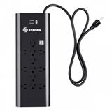 STE-THAN-905422-SUPRESOR DE PICOS DE 12 CONTACTOS y 2 PUERTOS USB