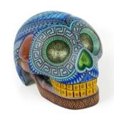 Ale-Skull-Green-Alebrije Calavera Skull Green Blue
