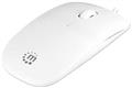 MOUSE ECONOMICO SILHOUTTE OPTICO/USB/3 BOTONES/1000 DPI/BLANCO-Manhattan