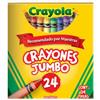 CRAYONES JUMBO CRAYOLA COLOR SURTIDO CAJA CON 24 PIEZAS-Crayola