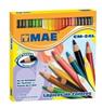 LAPICES DE COLORES MAE CM-24L DE MADERA 1 CAJA CON 24 PIEZAS-MAE